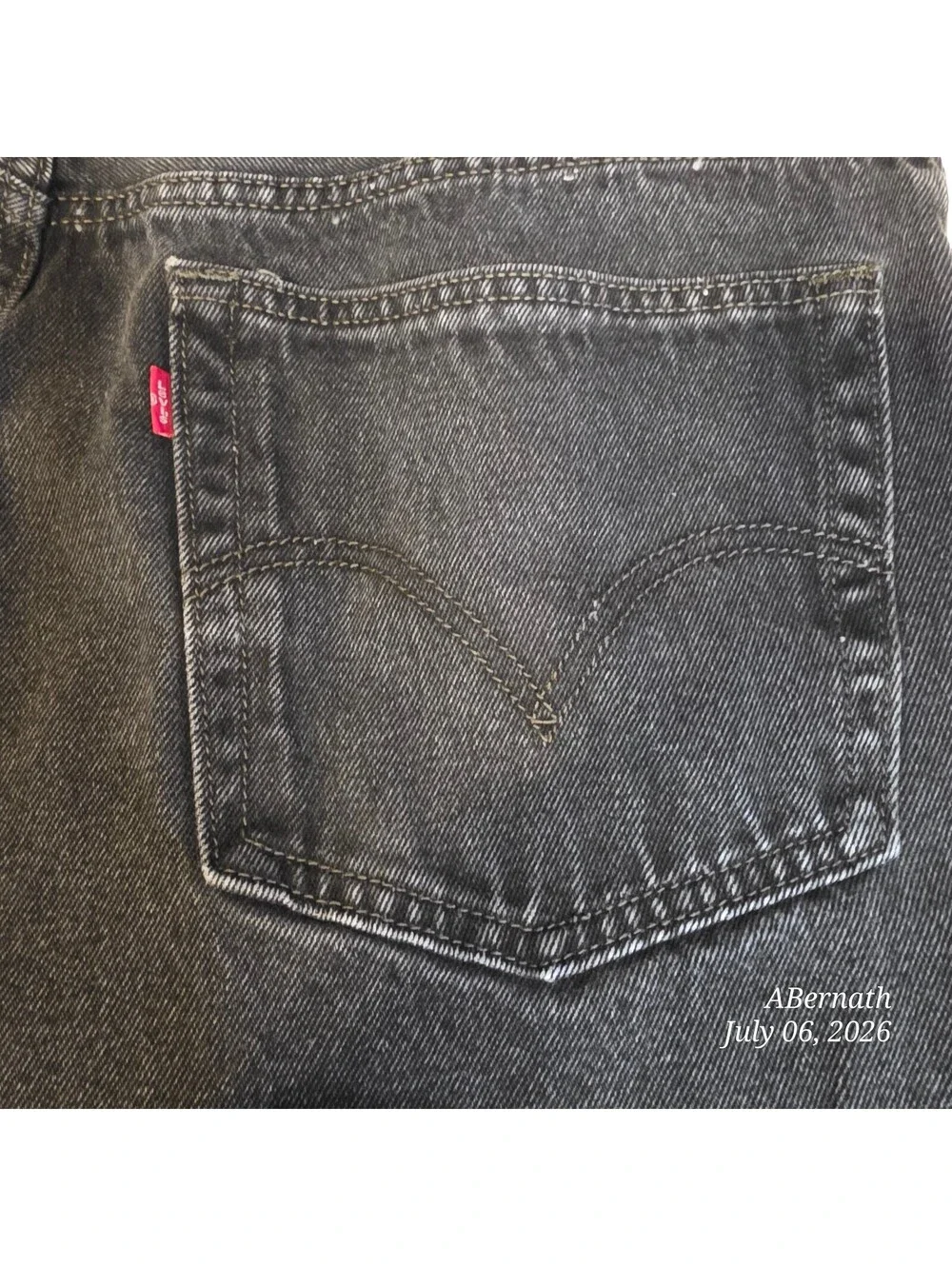 Vintage Levi's 505 Regular Fit Black Jeans W38 L34 Red Tab